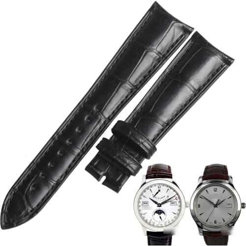 WENTULA watchbands for Jaeger-LeCoultre MASTER ULTRA THIN 1368420 1548420 1362520 alligator skin /crocodile grain man watch band