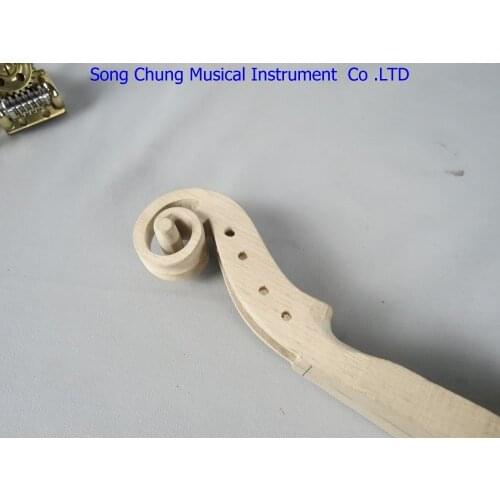Hand carved 1pcs Baroque white cello neck 4/4 ,perfect workmanship