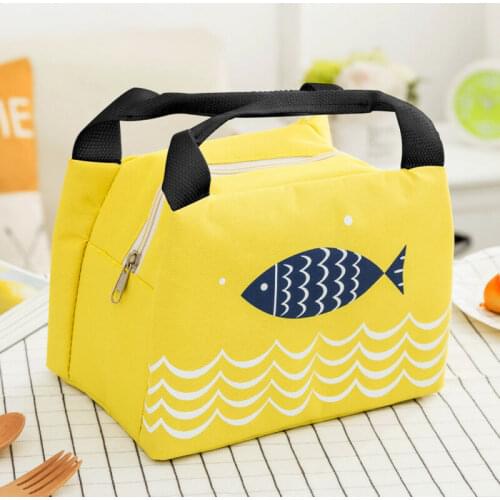 Portable Waterproof Picnic Zipper Thermal Handbag Baby Food Insulation Bags Feeding Milk Bottles Warmer Fish Pattern