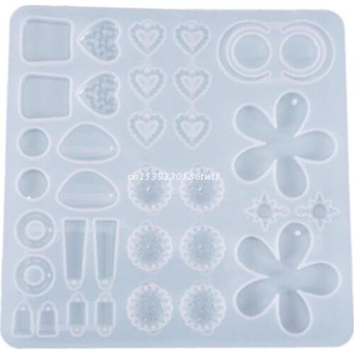 Earrings Danglers Casting Silicone Mould DIY Pendants Crystal Epoxy Resin Mold Dropship