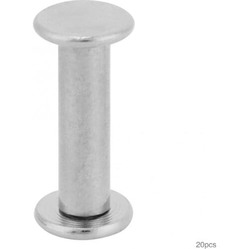 Rivet 20pcs M5 Plated Flat Head Book Picture Album Rivets Screw Stud Set DIY Craft Rivet riveter Fasteners Hardware