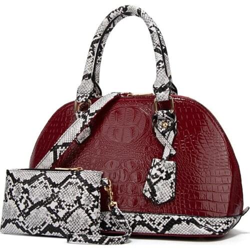 Women Handbag Pu Leather Women Messenger Bags Vintage Shell Bag and Purse Set Luxury Brand Design Ladies Crossbody Shoulder Bag