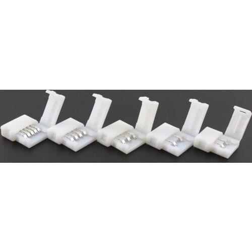 LED Light Strip Connector 2pin 3pin 4pin 5pin 8/10mm for RGB RGBW RGBWW LED Single Color Strip Led Strip Connector Clip 1/5pcs