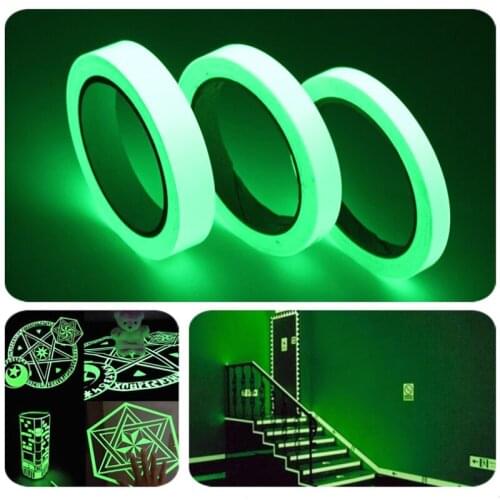 1pcs 1.5cm*1m Luminous Fluorescent Night Self-adhesive Glow In The Dark Sticker Tape Safety Security Decoration Warning Tape