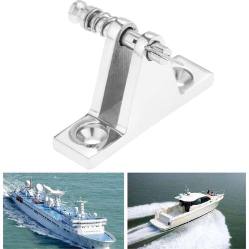 1Pc Marine Stainless Steel Hardware 7/8" 22mm Pipe Boat Deck Hinge Top Fitting 90 Degree Quick Release Rowing Boats Accessories