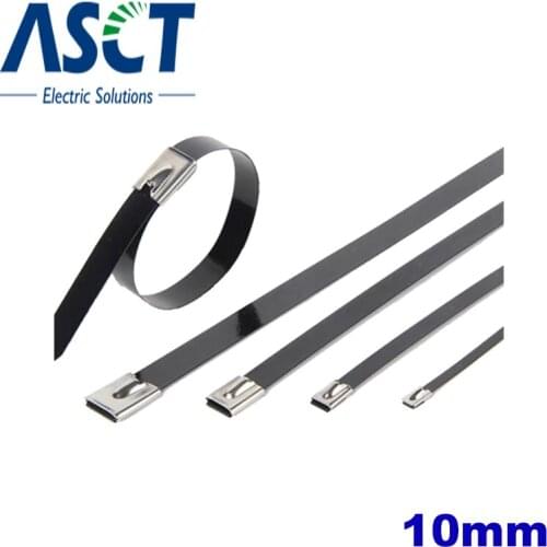 10PCS 10x100mm10*200mm 10x300mm 10*400mm 10x500mm Ball self-locking stainless steel spray cable tie Multi-Purpose Locking