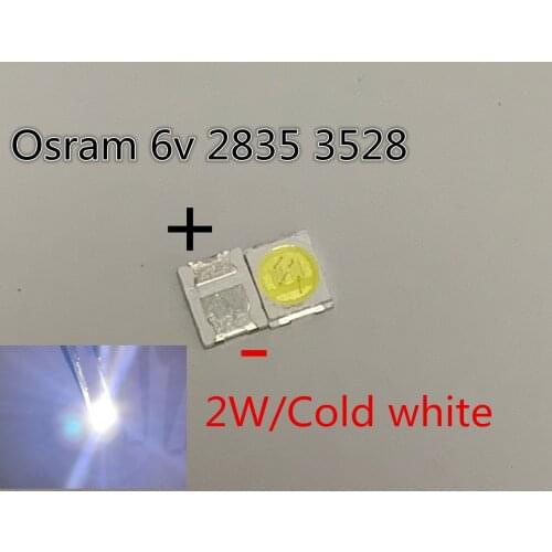 200PCS LED Backlight High Power LED 1.5W - 2w 6V 1210 3528 2835 131LM Cool white LCD Backlight for TV Application chip-2