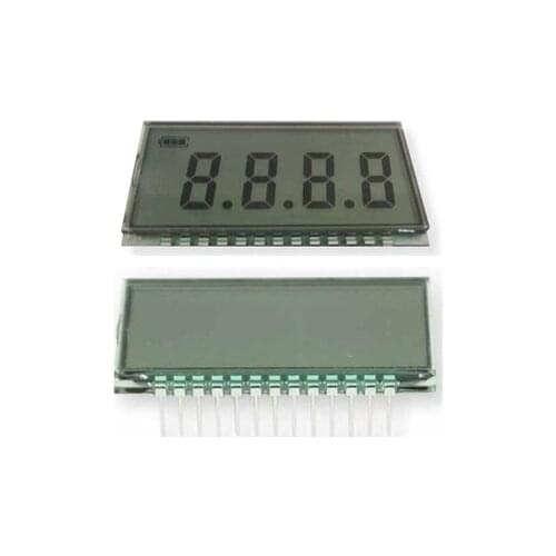 13PIN TN Positive 4-Digits Segment LCD Panel with Electricity Symbol No Backlight 3.3V