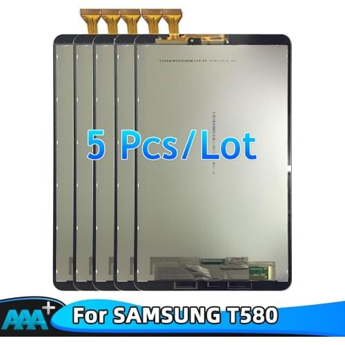 5Pcs AAA+++ Quality LCD Display For Samsung Galaxy Tab A 10.1 T580 T585 LCD Display Touch Screen Panel Digitizer Replacement