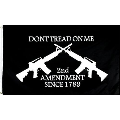 90x150 CM 2nd Amendment Don't Tread On Me Gun Flag For Decoration