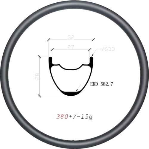 380g 32mm Clincher Tubeless Carbon rims 29er Disc 24H 28H 32H 28mm deep UD 3K 12K Matte Glossy 29in Mountain Bike Carbon Wheels