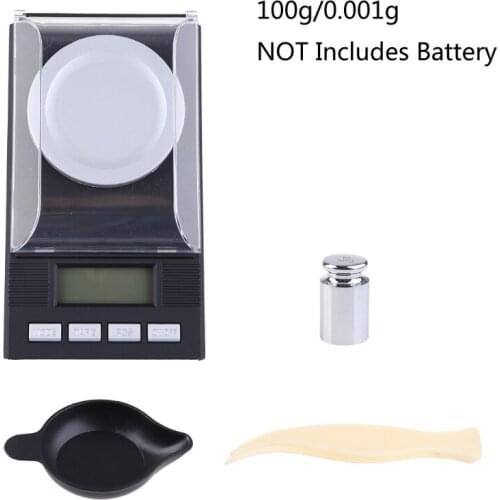 Digital Milligram Scale 100g/ 0.001g Portable Jewelry Scale LCD Backlit Tare Micro Scale for Powder Medicine Gold Gem