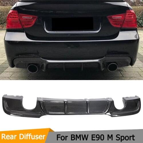 Car Rear Bumper Diffuser Lip For BMW 3 Series E90 M Sport 325i 335i 2009-2012 Carbon Fiber Rear Bumper Diffuser Lip Spoiler FRP