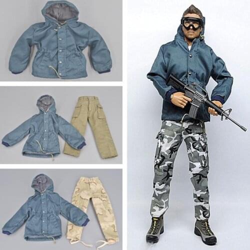 DML 1/6 Scale Male Soldiers clothes Jacket Coat Jacket combat pants For 12 inches TBLeague JIAOU Action Figures
