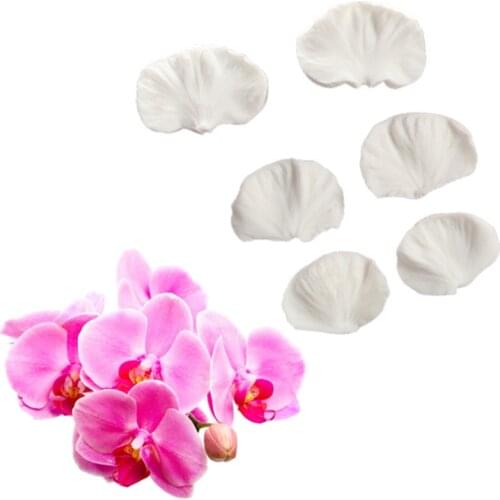 Phalaenopsis Petals Moulds Fondant Cakes Decor Tools Silicone Molds Sugarcrafts Chocolate Baking Tools For Cakes Gumpaste Form