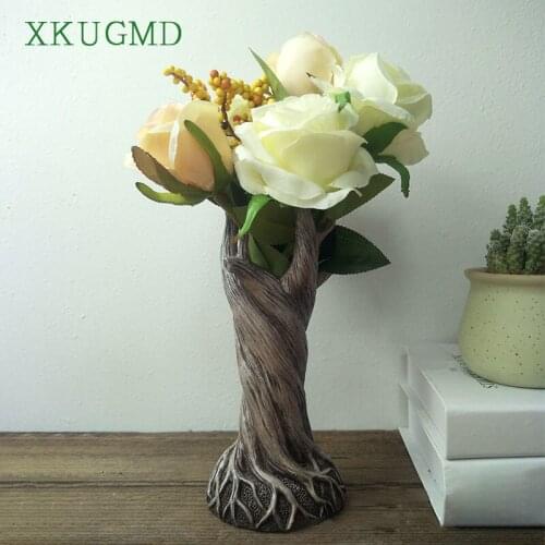 Hot Tree Demon Vase Ornaments Creative Trunk Furnishings Home Living Room Resin Sculpture Crafts Home Decoration Accessories