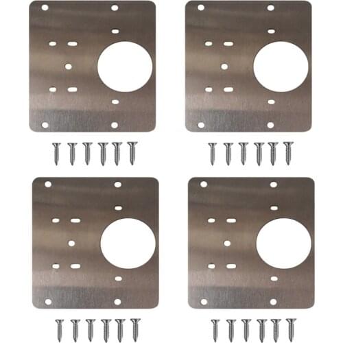H7JB Hinge Repair Plate Kitchen Cabinet Door Screws Attach the Folding Door Panels Made of Stainless Steel Fixing Plate