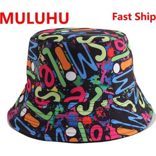 Gorros Pescardor Printing Hip Hop Men Women Cotton Double-Sided Cap Summer Panama Fashion Fold Sun Fishing Fisherman Hats Gorras