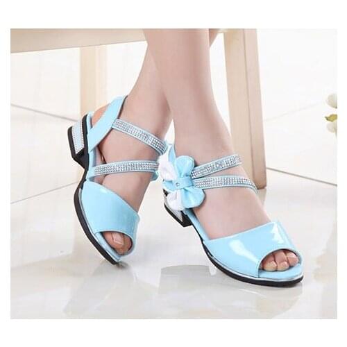 Summer Girls Sandals Children Shoes Princess Dress Shoes Kids Girls Bowtie Beach Sandals PU Leather Shoes Size 27-37