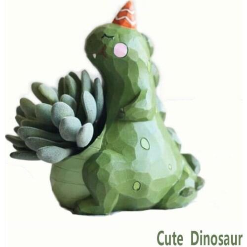 Lovely dinosaur Whale Cute Cartoon Resin Flower Pots cat duck Animals Succulent Plant Pots Bonsai Planter Home Office Decor