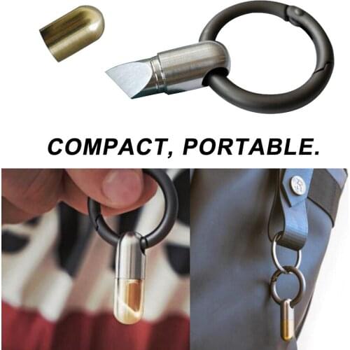 Stainless Steel Tiny Cutting Tool Mini Portable Tools Key Ring Pendant Tool Capsule Knife Key Holder 05