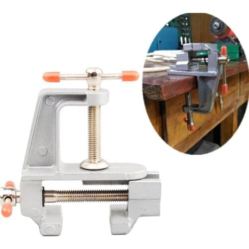 Multifunction Mini 3.5" Aluminum Miniature Small Jewelers Hobby Clamp On Table Bench Vise Mini Tool Vice Hand Tool