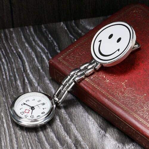 Fashion Silver Medical Doctor Brooch Quartz Stainless Steel Cute Nurse Women Analog Pendant Pocket Watch
