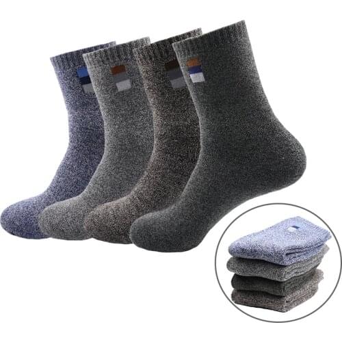 Mens Cotton Socks Winter Warm Gray Classical Business Men Socks Breathable Casual Excellent Quality Socks Winter For Male