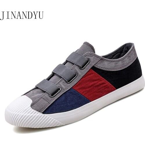 Men Classic Trend Canvas Shoes Casual Sneakers Mens Lazy Shoes Moccasin Men Slip on Loafer Washed Denim Casual Flat Loafers