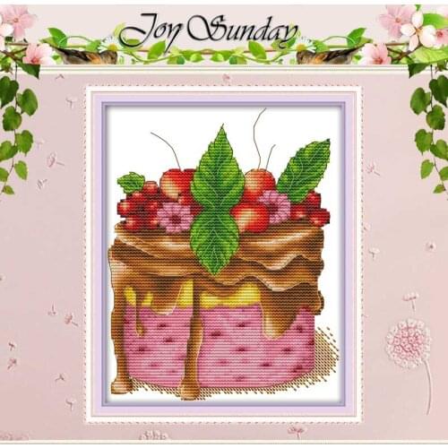 Chocolate cake patterns counted Cross Stitch 11CT 14CT Cross Stitch Set Wholesale DIY Cross-stitch Kit Embroidery Needlework