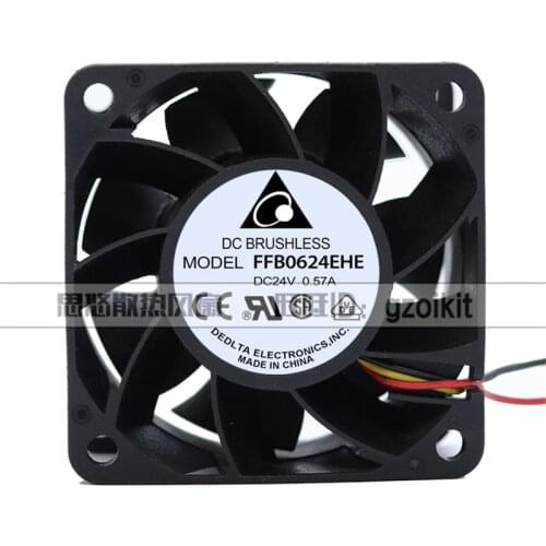 New original FFB0624EHE 24V 0.57A 6CM 6038 dual Ball Server Inverter cooling Fan