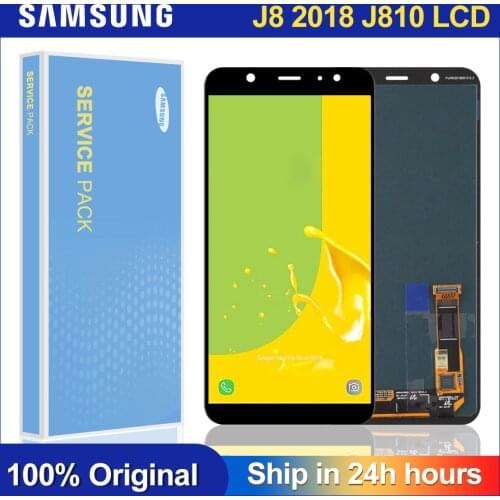 100% AMOLED ORIGINAL LCD for SAMSUNG Galaxy J8 2018 Display Touch Screen Replacement For Galaxy J810 J810F SM-J810F Display