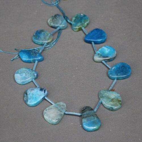 Druzy Blue Slice Necklace Beads, 2017 Freeship Stone Finding, Super Popularity European Fashion Jewelry for Women