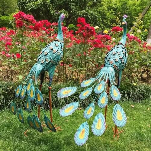 Peacock Lawn Ornaments yard decoration animals garden decoration sculpture for garden outdoor pond decoration garden statues