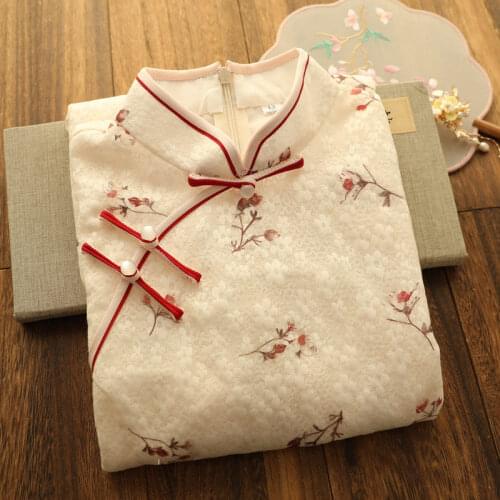 Cheongsam Dresses For Improved Young Floral Style Elegant Daily High-end Qipao Dress Vestido Old Shanghai Party Dress