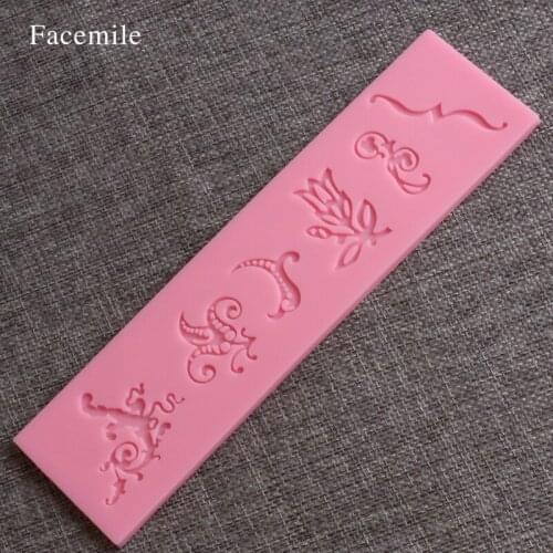 Gift Hot European relief lace mold fondant cake molds chocolate mould for the kitchen baking Silicone Decoration 04114