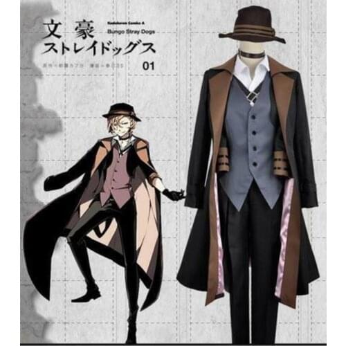 Bungou Bungo Stray Dogs Chuya Chuuya Nakahara Full Sets Cosplay Costumes Custom Made Unisex New 2021