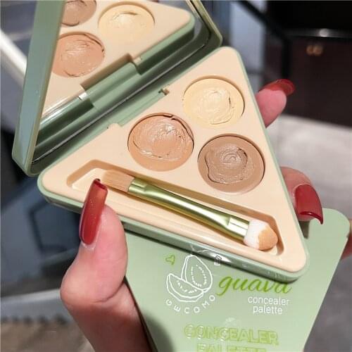 Professional 3Color Makeup Concealer Oil-control Full Coverage Face Corrector Brighten Foundation Maquillage Contour Face Primer