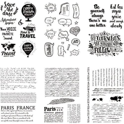 Clear Stamps Seal for DIY Scrapbooking Card English phrase Transparent Stamps Making Photo Album Decoration Crafts New Stamps