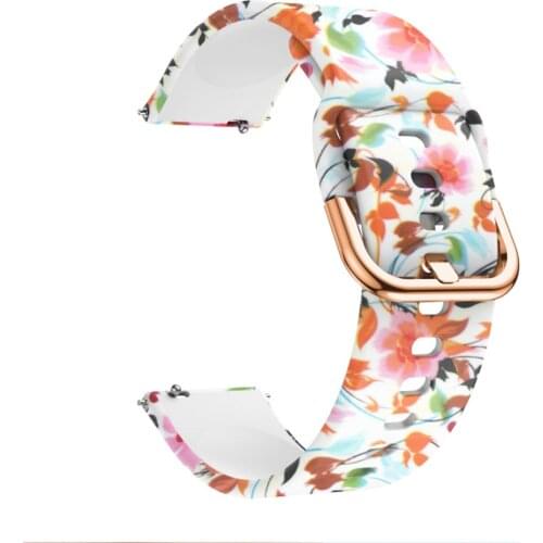 20mm Printing Silicone Watch Strap for Huami Amazfit GTS GTR 42mm Bracelet for Huami Amazfit BIP lite/2/2e/mini Watch Bands