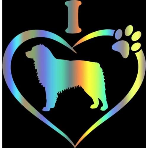 S51509 Various Sizes/Colors Car Stickers Vinyl Decal I Love My Australian Shepherd Dog Animal Motorcycle Decorative Accessories