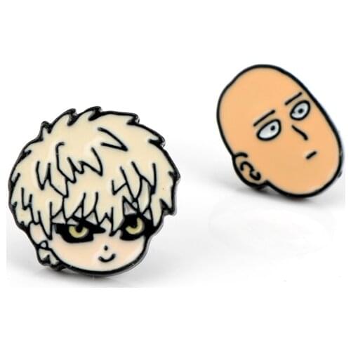Cartoon Anime One Punch Man Stud Earrings For Women Cute Funny Enamel Earrings Party Jewelry Gifts Ear Studs