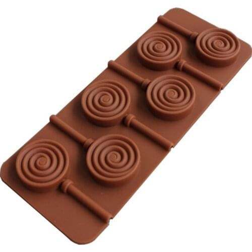 Silicone Lollipop Candy Molds Shape for Lollipops Silicone Fondant Molds Mold for Candy Crush Saga Lollipop Stencils Mold