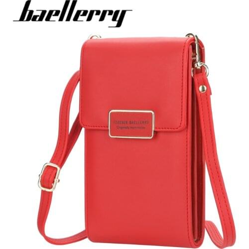 Baellerry Women Ladies Shoulder Bag Designer Brand Mobile Phone Wallet Big Card Holders Handbag Purse Clutch Messenger Wallets