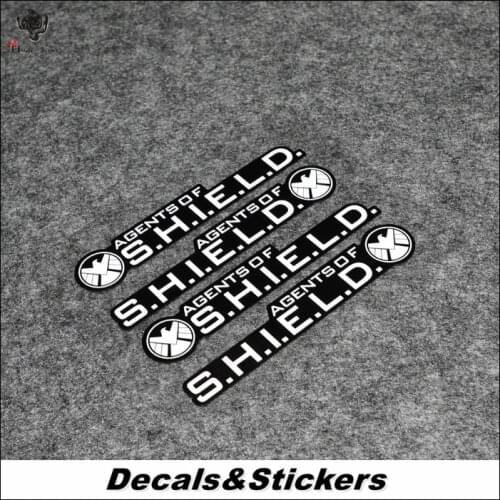 NO.L337 Agents of Shield 3M Reflective Modified Stickers Waterproof Decals Car Racing Motorcycle Scratches Cover