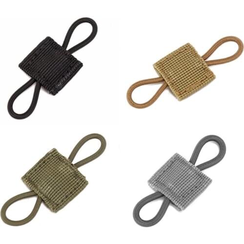 Tactical MOLLE Elastic Molle Ribbon Buckle Tactical Binding Retainer for Antenna Stick Pipe Elastic Rope Webbing Buckle