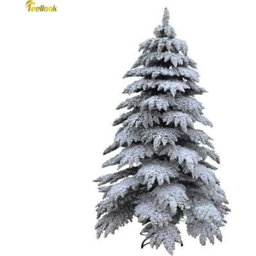 Teellook 1.2m-3.0m encrypted tower flocking snow Christmas tree Christmas home decoration essential goods