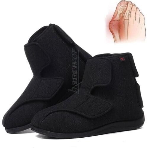 High top cloth shoes can be widened before and after adjustable flat shoes diabetic foot thumb eversion deformation fat feet can