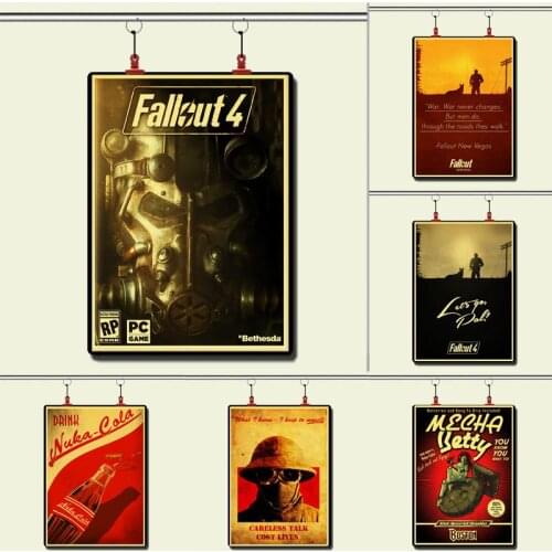 Fallout 234 Nuka Cola Vintage Paper Poster Wall Painting Home Decoration 42X30 CM 30X21 CM
