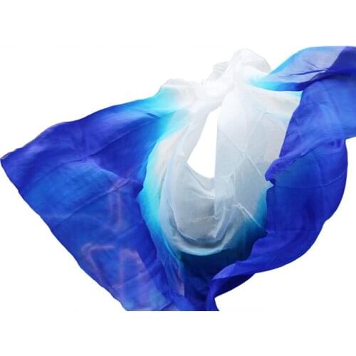 100% Real Silk Belly Dance Accessories Cheap Veils Dancewear Wholesale 250cm 270cm Rainbow Colors Veils For Women